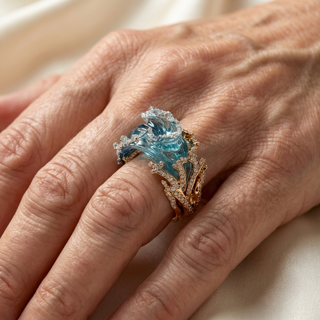 Ocean's Oath Gold Ring