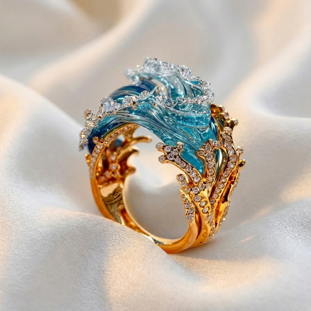 Ocean's Oath Gold Ring